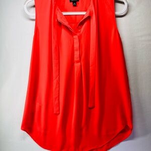 Ann Taylor Vibrant Red Sleeveless‎ Blouse